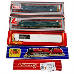 Four 00 gauge locomotives, comprising Lima 5105M Class 55 diesel  locomotive 'The Green Ho...