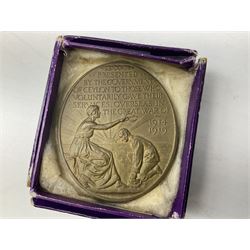 WW1 group of three medals comprising British War Medal and Victory Medal in issue box and Ceylon Volunteer Service Medal awarded to 10288 Pte. M. Smith R. Fus.; together with a later awarded WW2 Defence Medal in modern box with slip; and his QEII Imperial Service Medal in case and box with certificate dated 1959