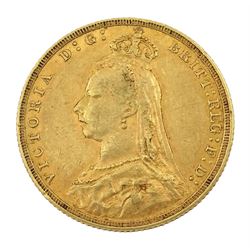 Queen Victoria 1888 gold full sovereign coin, housed in a red case