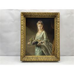 John Robert Dicksee (British 1817-1905): 'The Daughter of the House', oil on canvas signed with monogram, titled verso 45cm x 34cm