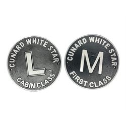 Pair of reproduction cast iron Cunard Wh