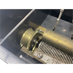 Swiss - Three 19th-century cylinder music boxes suitable for spares or repair.