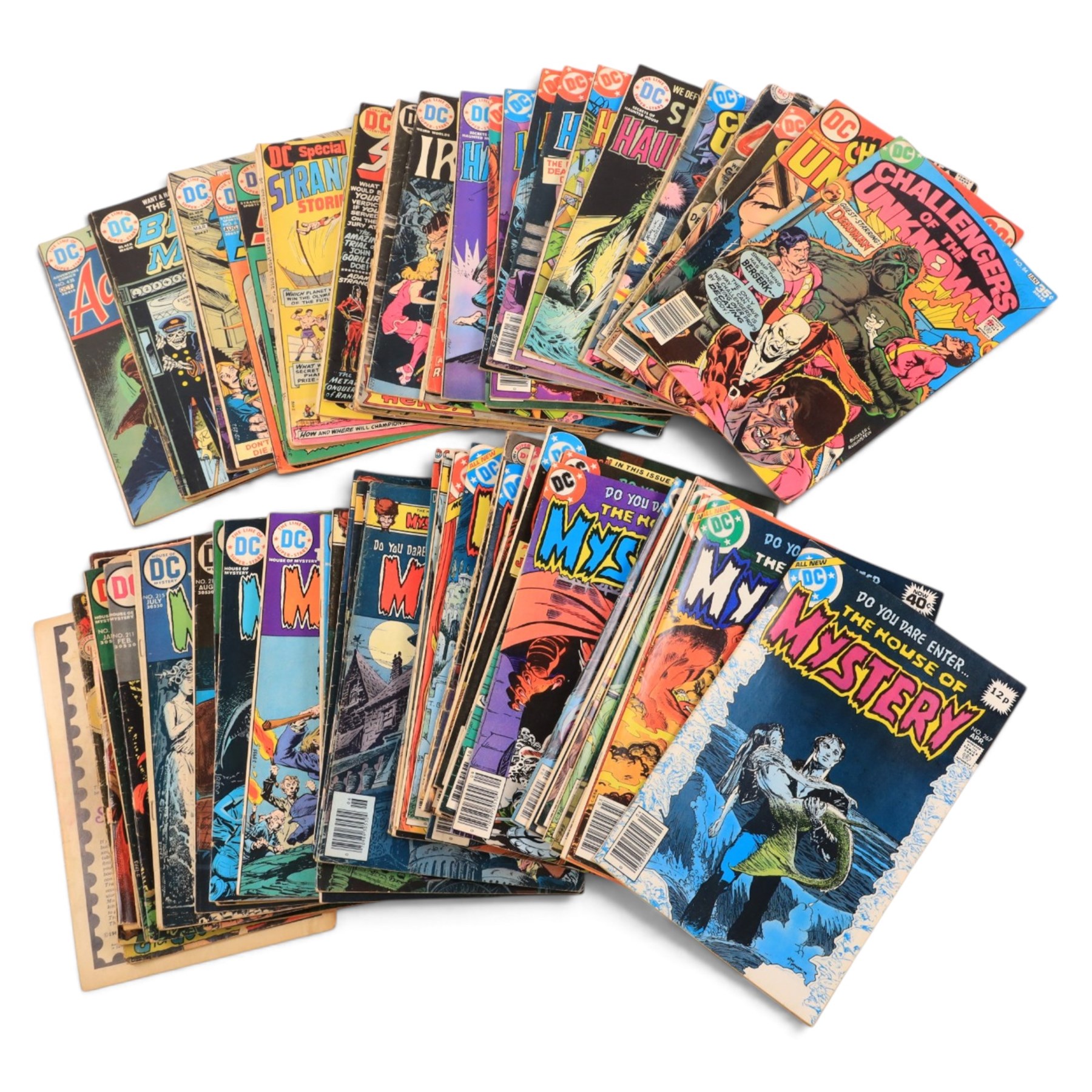 Collection of Bronze Age and later DC horror and supernatural comic books, titles including Ghosts, Challengers of the Unknown, Weird Mystery Tales, Unexpected, Secrets of Haunted House, The Witching Hour, The House of Secrets, etc