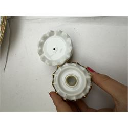 Royal Albert Old Country Roses pattern tea and dinner wares, including tiered cake stands, cake plate, napkin rings, egg cups, pierced serving platters, etc 