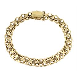 9ct gold fancy link bracelet, hallmarked