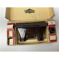Fred Harvey ‘Fifty-Six Scenes of the Grand Canyon of Arizona’ with Tru-Vue stereoscope and film in original box, with one further stereoscope and collection of colour slides of various travel destinations