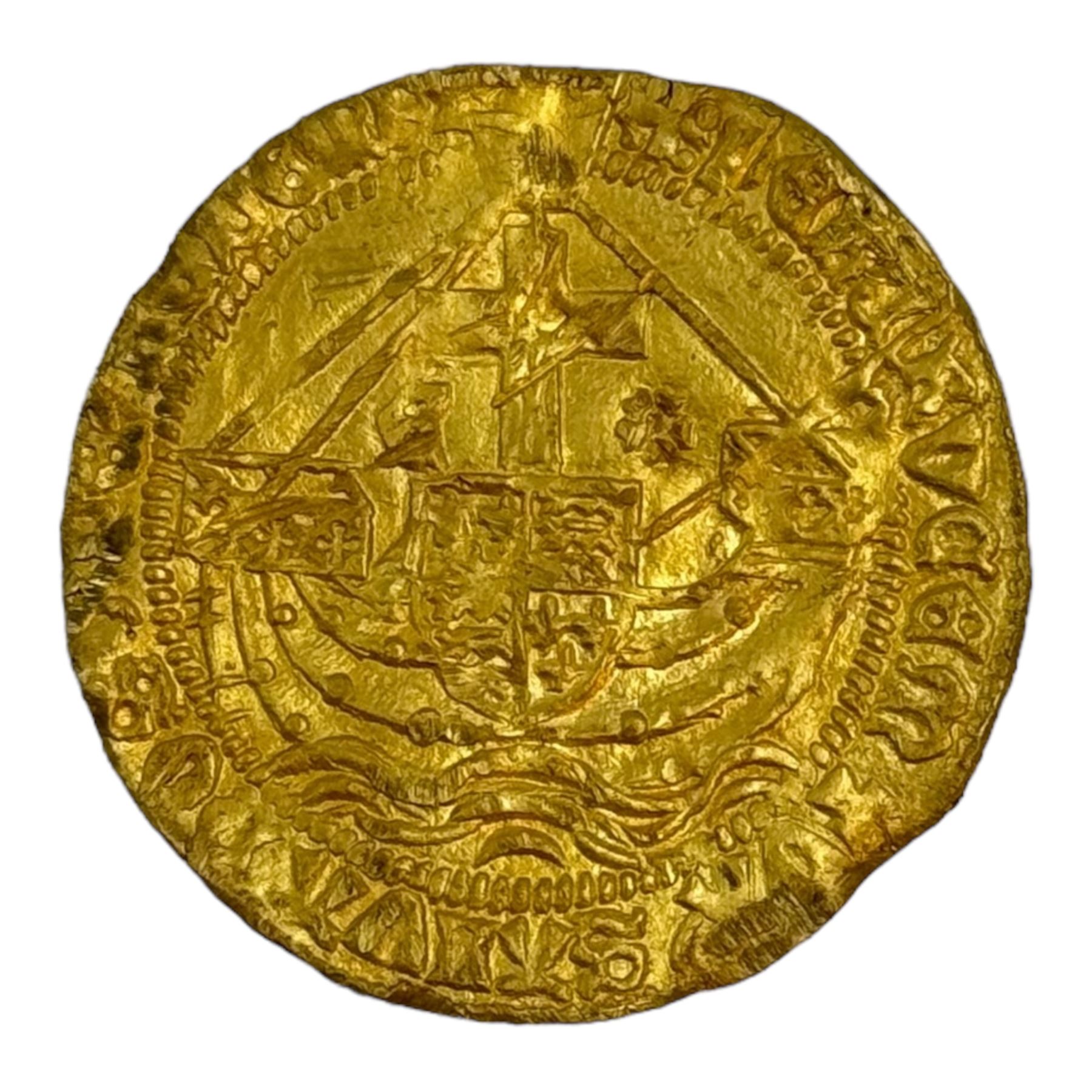 Edward IV second reign (1471-83) gold angel coin, approximately 5.14 grams