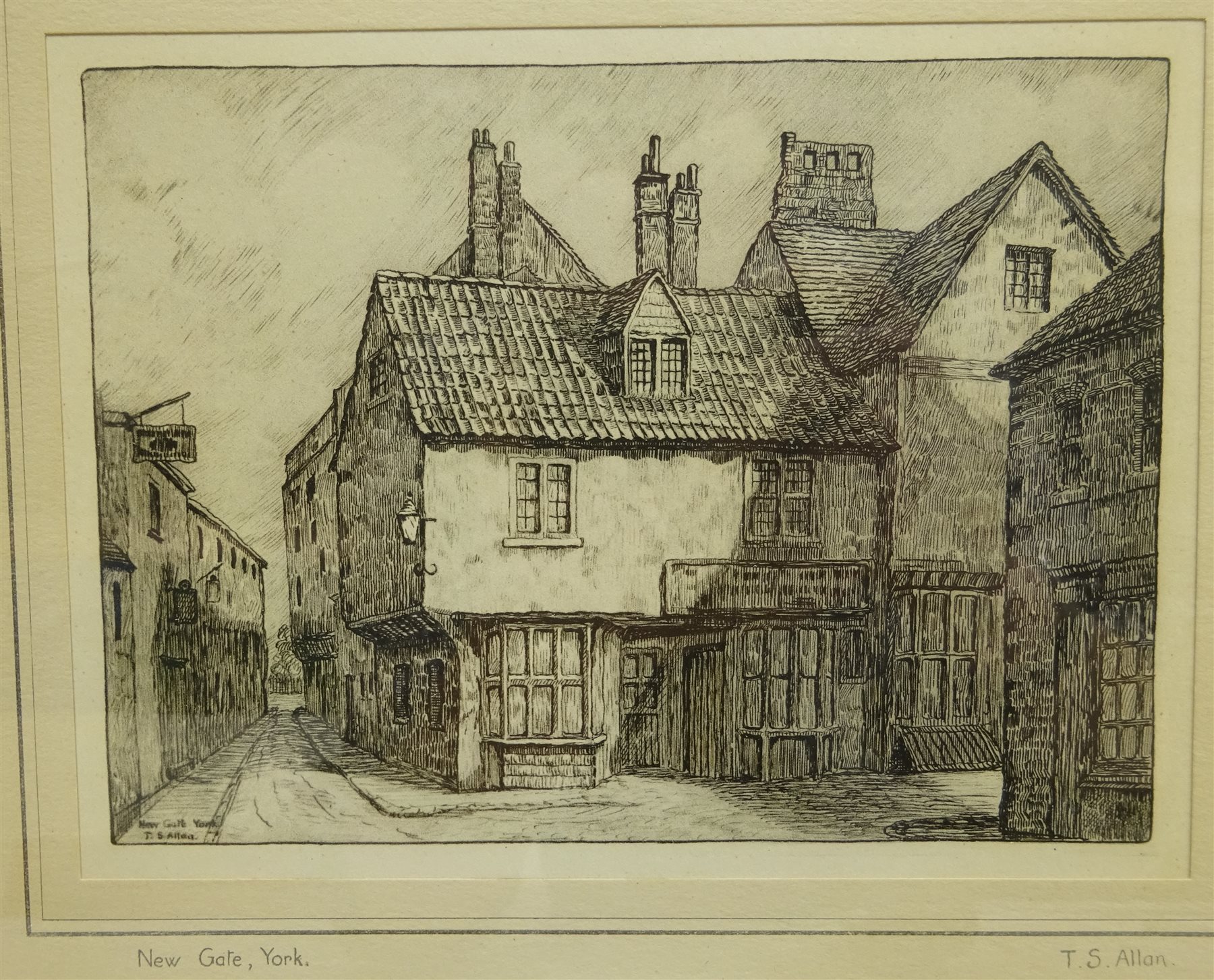 'Whitby Abbey from the North East', 19th century hand coloured