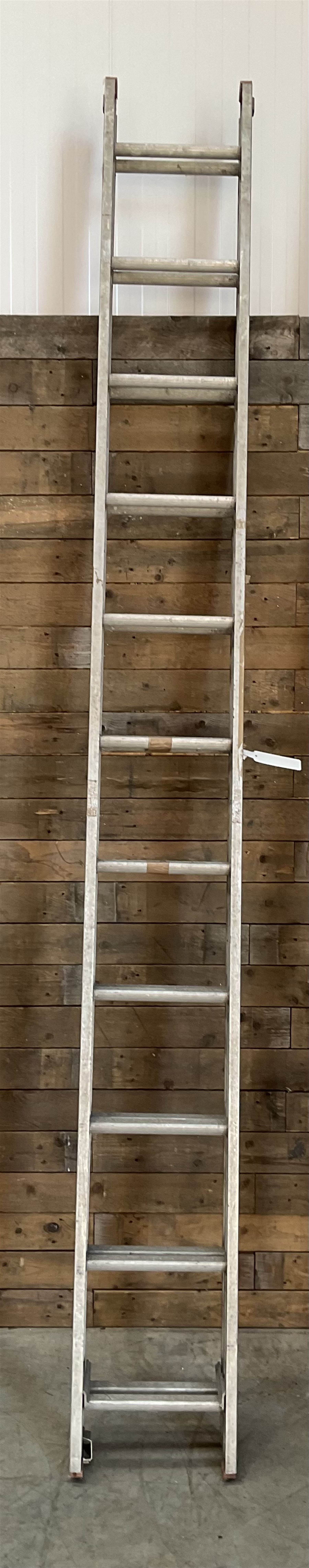 Clima pair of aluminium step ladders, 3.1m - 5.6m