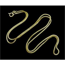 18ct gold foxlink chain necklace, stamped 750