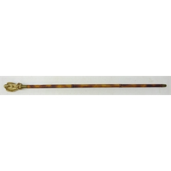  Bamboo swordstick, 67cm hexagonal stiletto blade, the handle moulded as an eagle, L89cm overall  