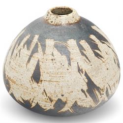 Barbara Cass (1921-1992) for Arden pottery; two studio pottery stoneware jugs, in brown and white glazes, impressed marks to bases, tallest H21cm, and another smaller vase (3)