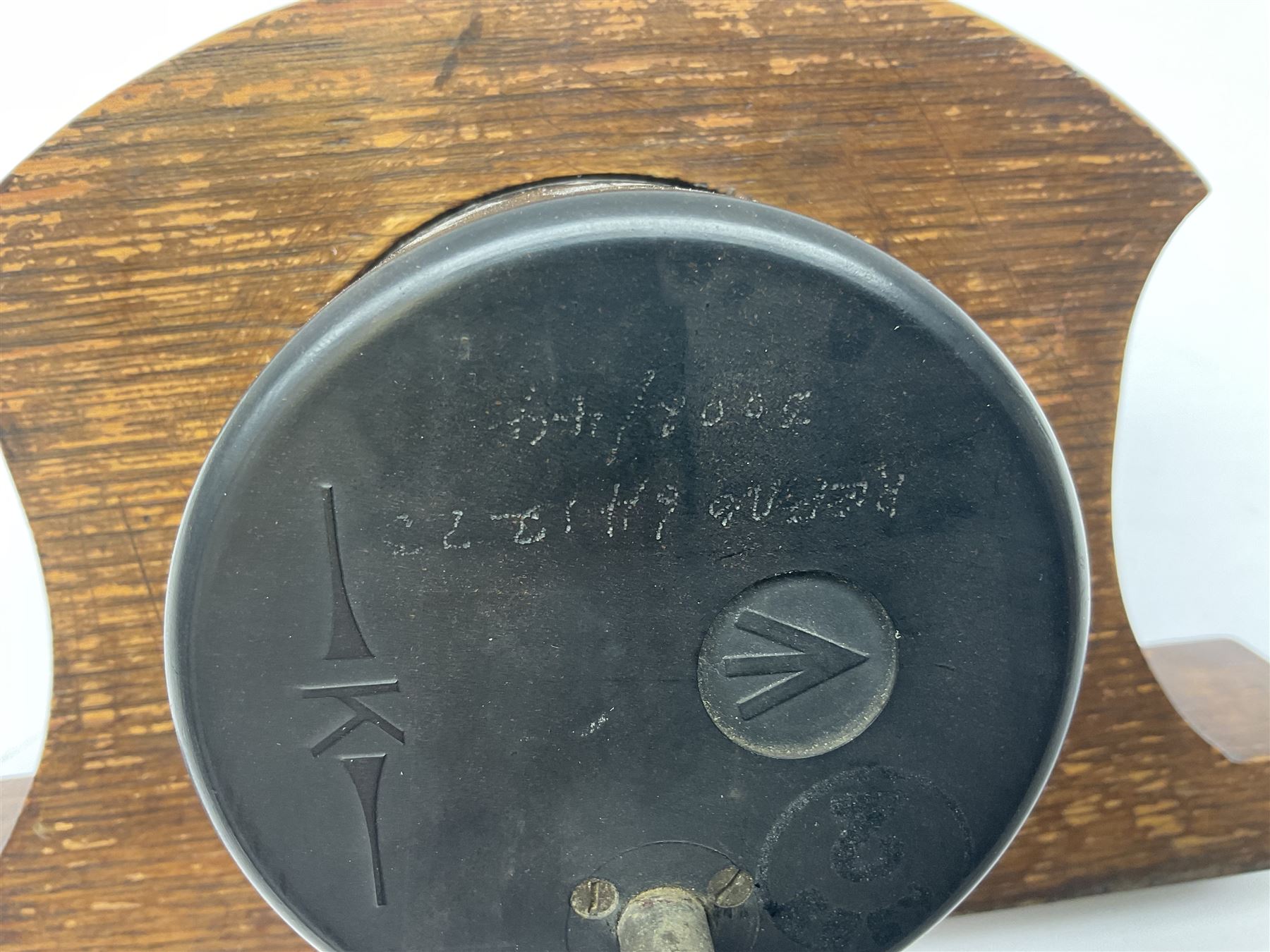 WW2 Spitfire or Lancaster cockpit altimeter Mk.XIVA, stamped 175/41 GA/1273; mounted in oak mantel clock type case L22cm