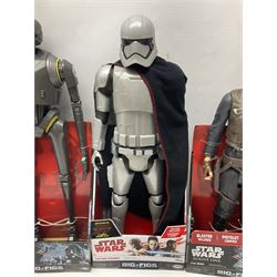 Star Wars - seven Jakks Pacific Big-Figs comprising Jyn Erso, Poe Dameron, Han Solo, Stormtrooper, Captain Phasma, Praetorian Guard and K-2SO; all boxed (7)