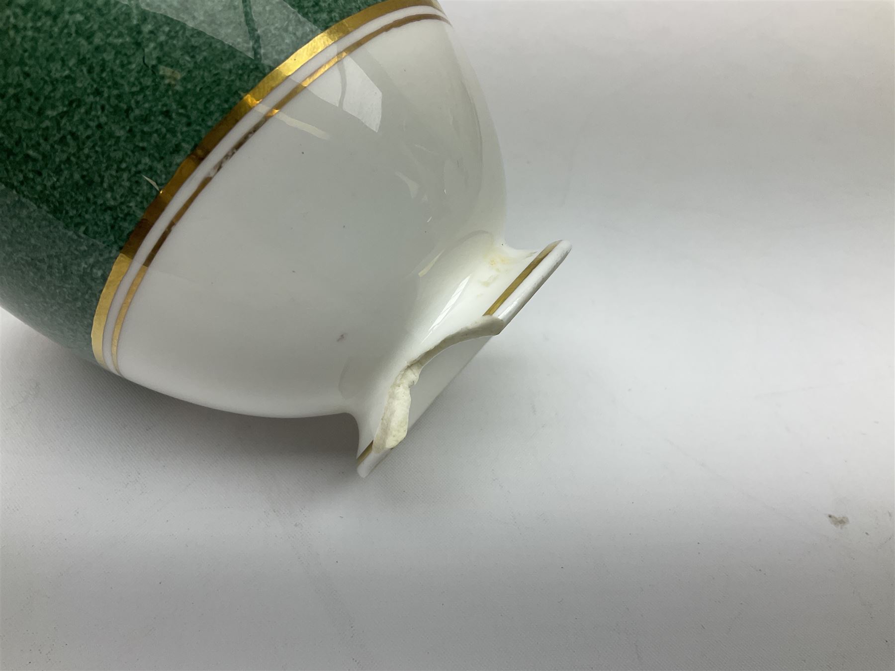 Coalport Athlone Green pattern tea wares, comprising coffee pot, seven coffee cans and saucers, milk jug, open sucrier, six tea cups and saucers, and six twin handled cups and saucers (42) 