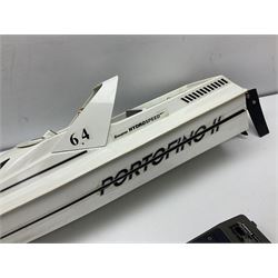 Control Freaks Eddie Stobart Ltd 1:18 scale remote controlled Scania Truck; boxed; and Graupner RC Motor-yacht Portofino II; boxed with control unit (2)