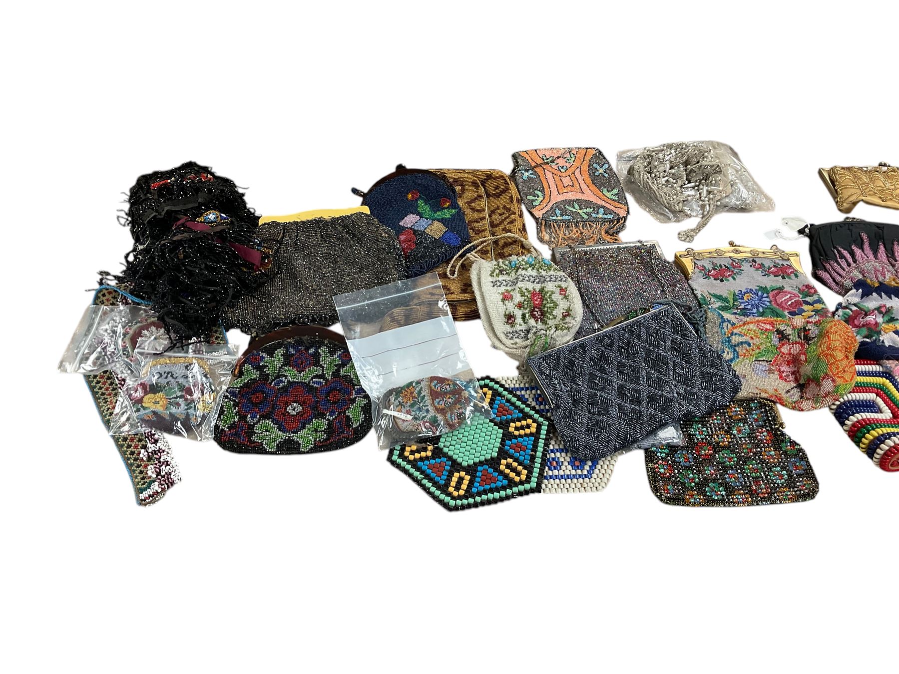 Collection of Victorian and later beaded bags