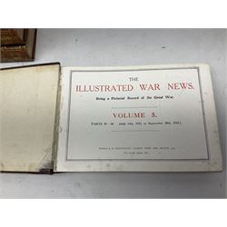 The Illustrated War News - Being a Pictorial Record of the Great War. Parts 1 -96 August 12th 1014 - June 7th 1916 uniformly bound in eight oblong quarto volumes with half-leather/gilt binding. Published by The Illustrated London News (8)