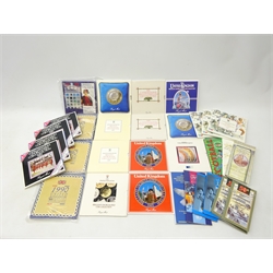  Nineteen United Kingdom brilliant uncirculated coin collection sets four 1983, one 1984, two 1985, two 1986, two 1987, two 1988, one 1989, three 1990, one 1991 and one 1994, in cardboard sleeves and twelve various modern uncirculated commemorative coins in cardboard folders (31)   