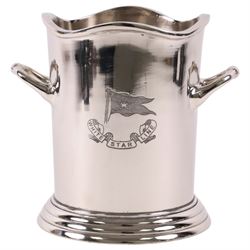 Twin handled reproduction White Star Line wine cooler, H24cm