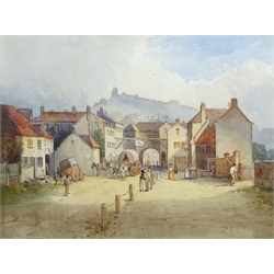  'Newborough Gate, Scarborough', early 20th century watercolour after Francis Nicholson 24.5cm x 33.5cm   