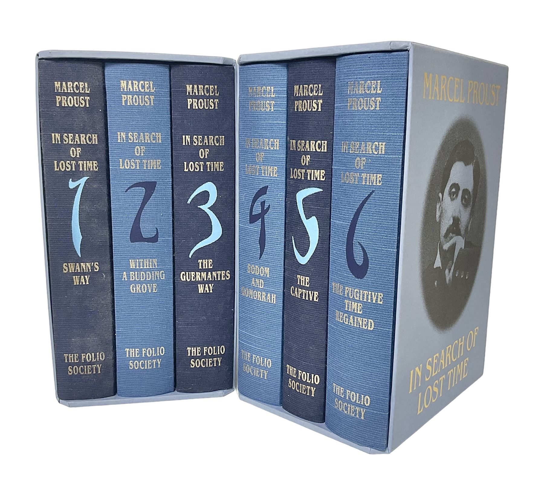 Folio Society; Marcel Proust, In Search of Lost Time, six volumes in two slipcases