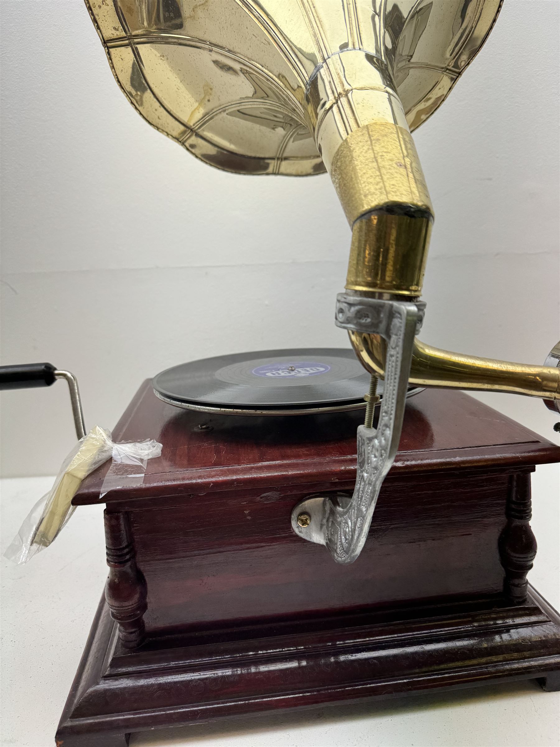His Master's Voice gramophone, with brass horn