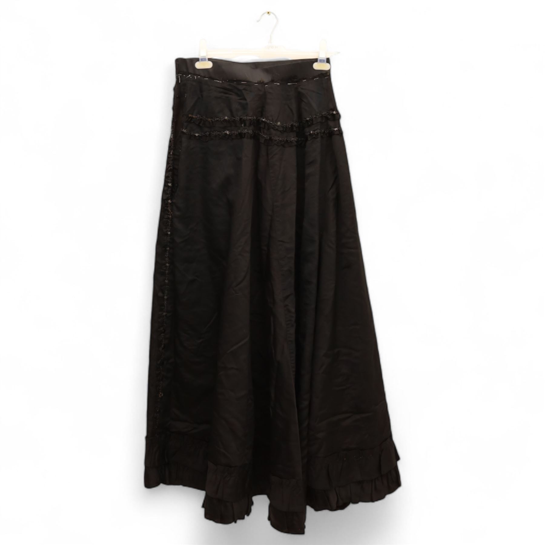 Collection of antique and vintage clothing, including lace dress  