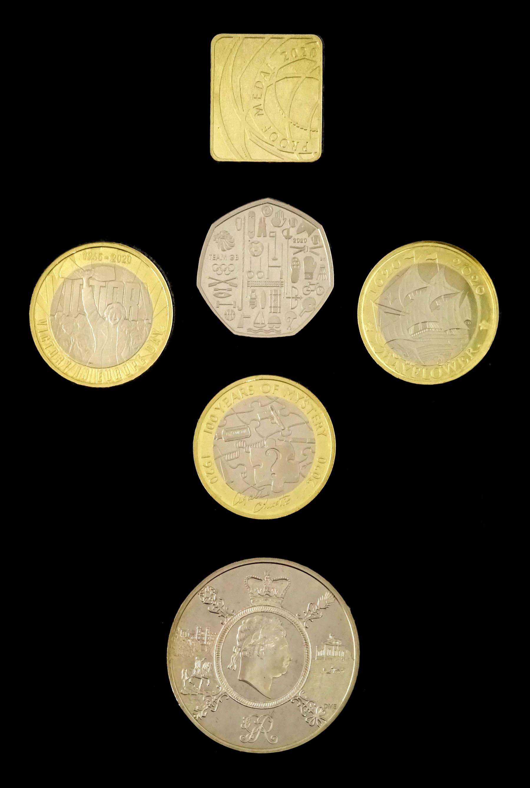 The Royal Mint United Kingdom 2020 proof coin set, cased with certificate