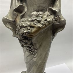 After Alexsander Danel for Austin Sculpture, Windswept, sculpture modelled as a female in flowing dress 