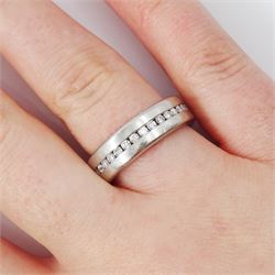 Henrich And Denzel platinum diamond full eternity ring, channel set with thirty-four round brilliant cut diamonds, stamped 950 PT, total diamond weight 0.73 carat