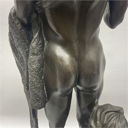 After Bertel Thorvaldsen, bronzed figure Jason and the Golden Fleece, H66cm 