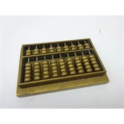  Small Chinese bronze abacus, L9cm   