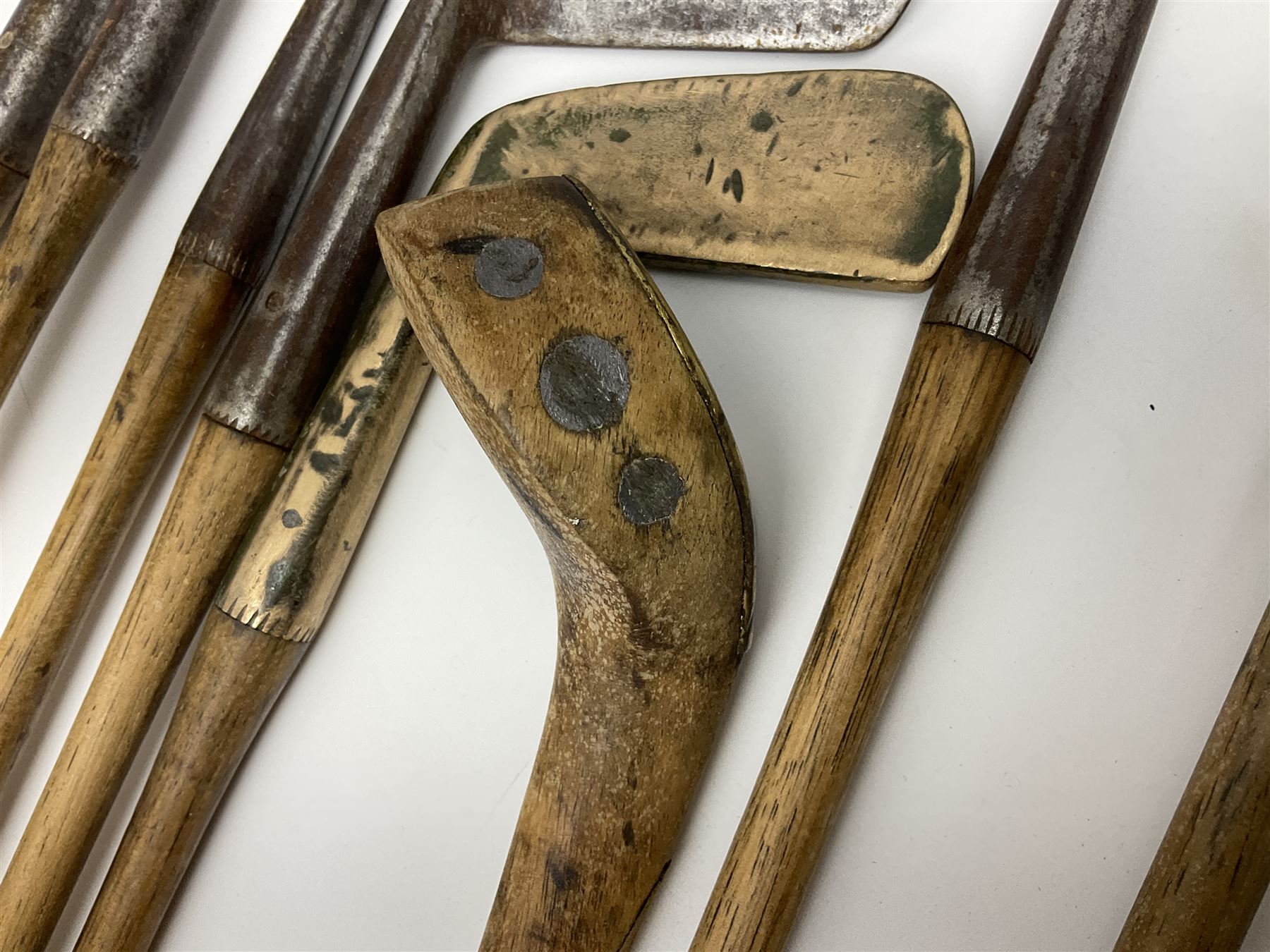 Collection of vintage wooden shaft golf clubs, including J & D Clark,  J Winton, etc (7)