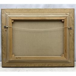 Paul J Attfield (British 1950-): Girls Fishing in a Woodland Stream, oil on canvas signed 44.5cm x 60cm 