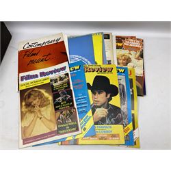 Miscellaneous ephemera including large quantity of theatre programmes c1936-2000s, some bearing signatures; 1930s/40s sheet music; film magazines including Screenland 1928, Theatre Arts 1950s, Film Review 1980s/90s etc