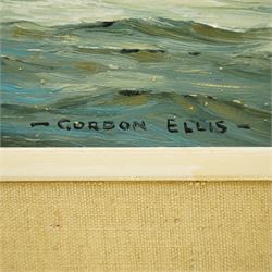 Gordon Ellis (British 1921-1979): Shipping off Liverpool, oil on board signed 29cm x 45cm