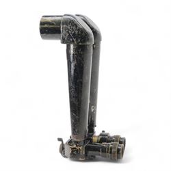 WWII French laquered brass rabbit ear trench periscope, stamped Societe D'Optique Paris No...