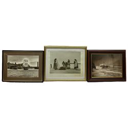 After Frank Meadow Sutcliffe (British 1853-1941): 'Whitby' 'Leaholme' 'Fishergirls', six photographic black and white prints max 30cm x 40cm (6)