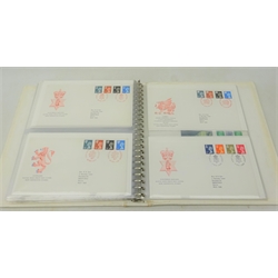  Specialist GB definitive FDC collection, 89 items, includes ten pound issue (two different cancels), coils, booklet pane, first self adheasives, printer changes etc, in one book  