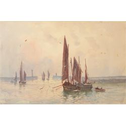 Frank Rousse (British fl.1897-1917): Whitby Outer Harbour, pair watercolours signed 36cm x 54cm (2)