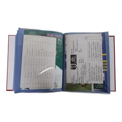 Comprehensive collection of approximately two hundred and twenty Scarborough FC football programmes for the 1999/00, 2000/01, 2001/02 and 2002/03 seasons, all filed within eight dedicated Scarborough FC red Home and Away binders