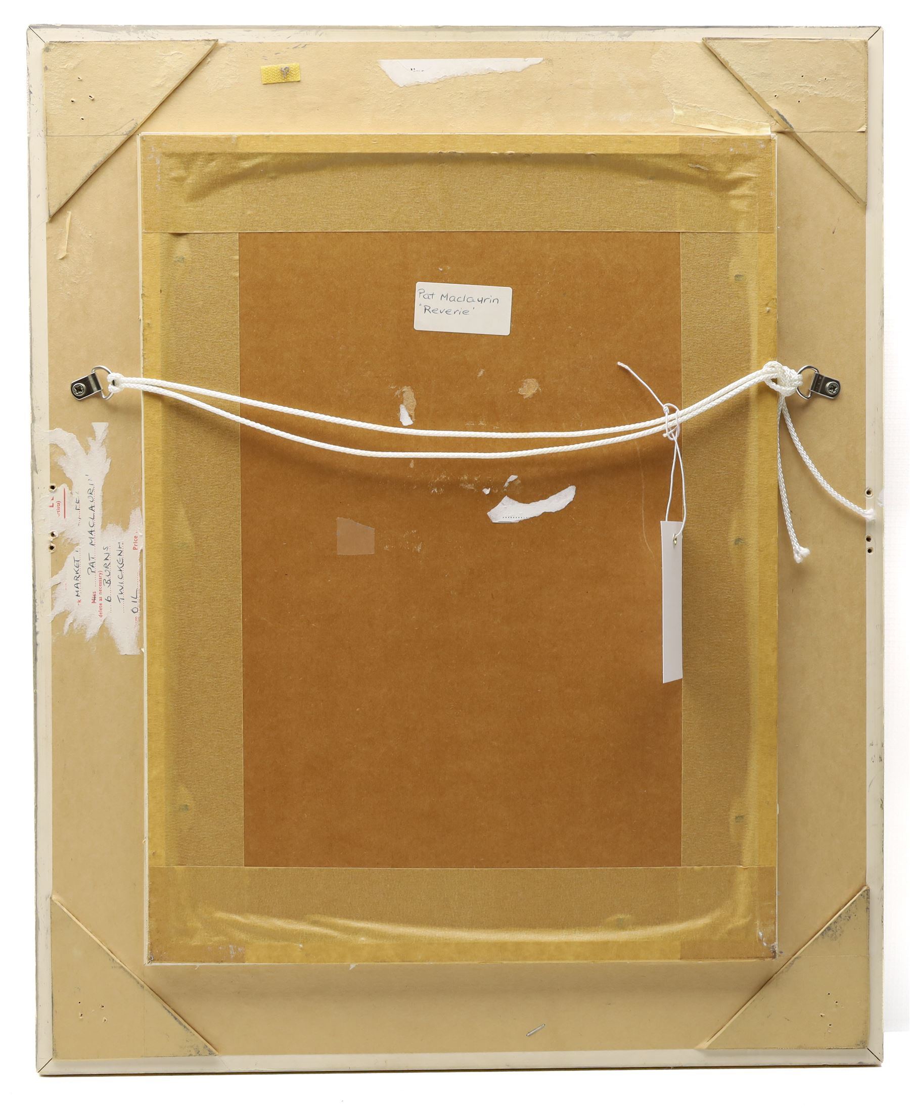 Pat Maclaurin (British 1933-2022): 'Reverie', oil on board signed, labelled verso 39cm x 29cm