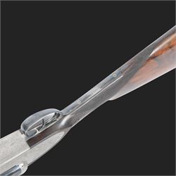 Giovanelli-engraved 12 bore double trigger side plate boxlock ejector, side by side double barrel shotgun with 69cm (27