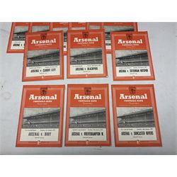 Arsenal F.C. - thirty home programmes for 1951/52 (7) & 1952/53 (23) including Division One, F.A. Cup, London Football Association Challenge Cup, Charity Match, Friendly Match and one duplicate (30)