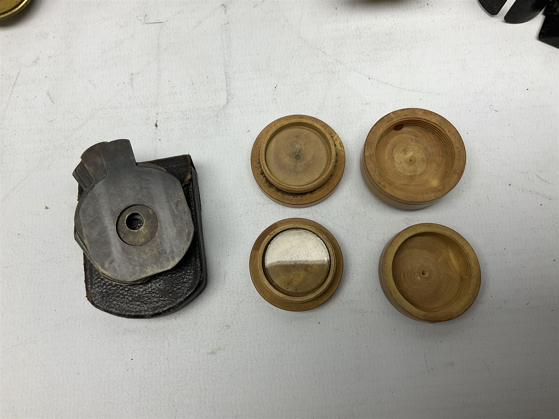 19th century brass and black japanned monocular microscope by W. Watson & Sons Ltd. 313 High Holborn, London serial no.24788 with rack and pinion focussing on tripod base H31cm; in fitted mahogany case retailed by A.H. Baird Scientific Instrument Makers Edinburgh; quantity of additional lenses and accessories; together with another similar uncased monocular microscope by W. Watson serial no.58379 (2)