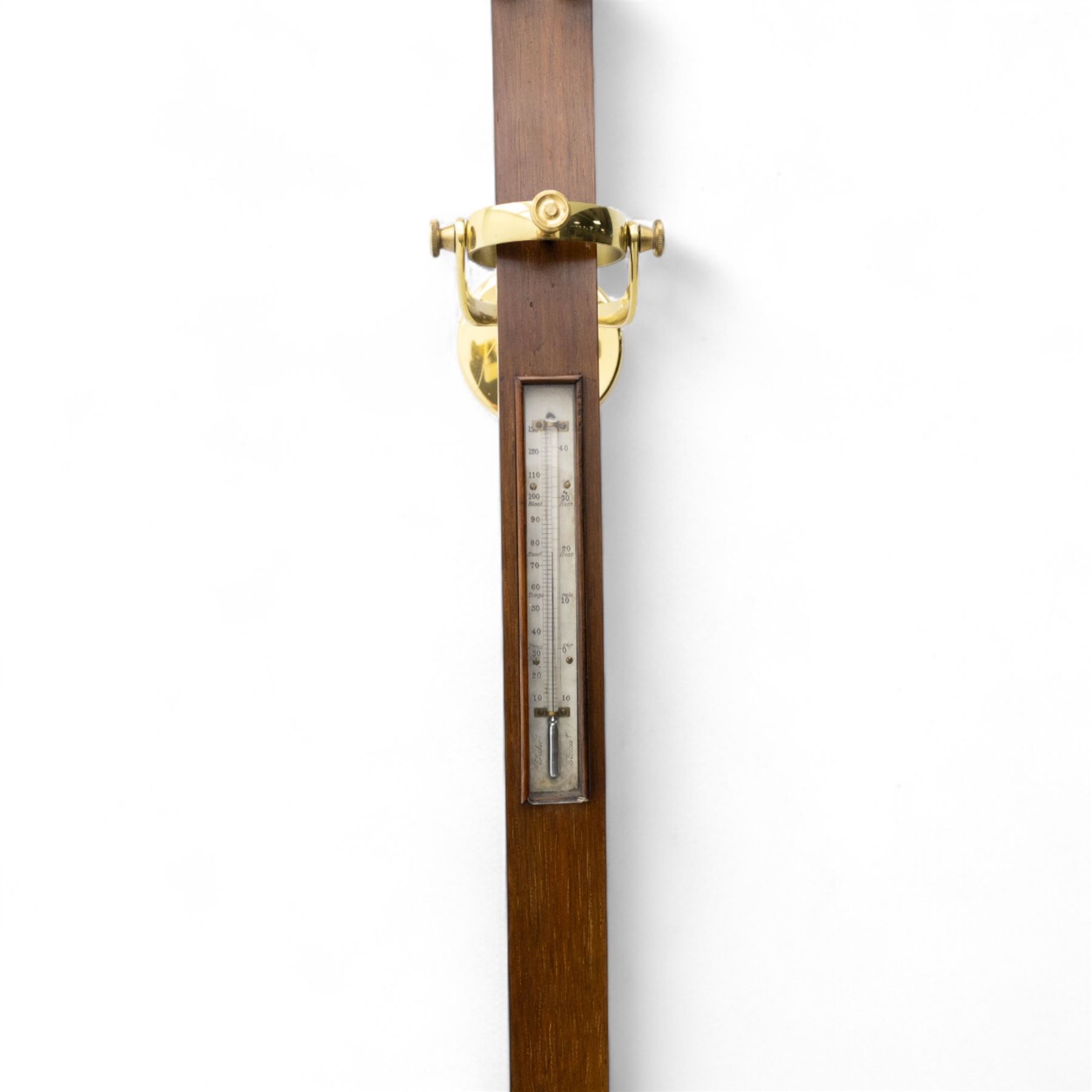 Late 19th-century rosewood improved marine barometer, the bone dial signed 