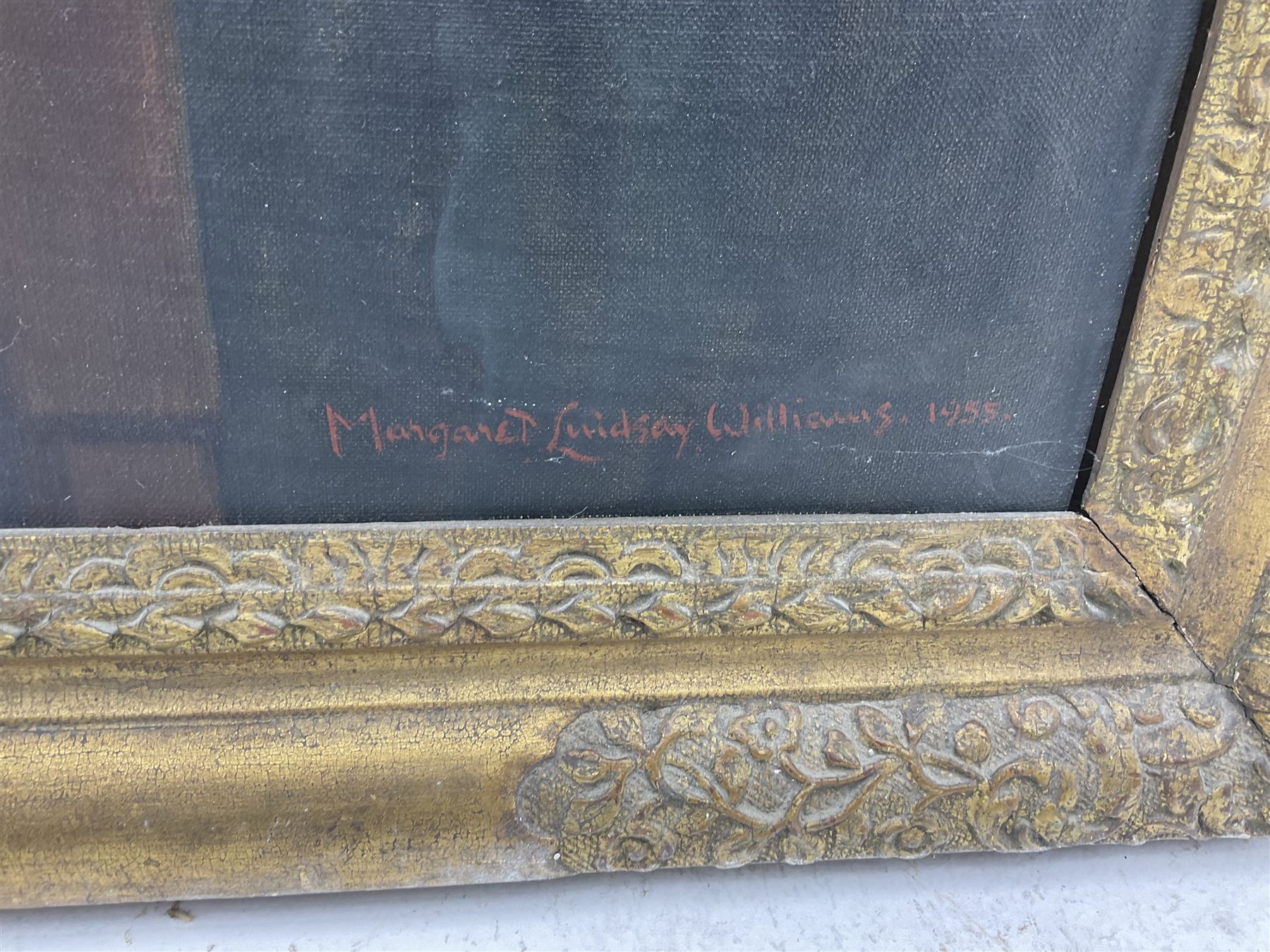 Margaret Lindsay Williams (1888-1960): Three-Quarter Length Portrait of a Gentleman Holding a Book, oil on canvas signed and dated 1955, 129cm x 100cm
Notes: Margaret Lindsay Williams was a notable portrait painter of members of the Royal Family and Politicians