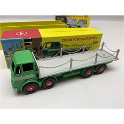 Eight Atlas Dinky die-cast models including, Bedford TK Coal Lorry no. 425, Guy Warrior Flat Truck no. 432, two Guy Van no. 514 and four others, all boxed (8)