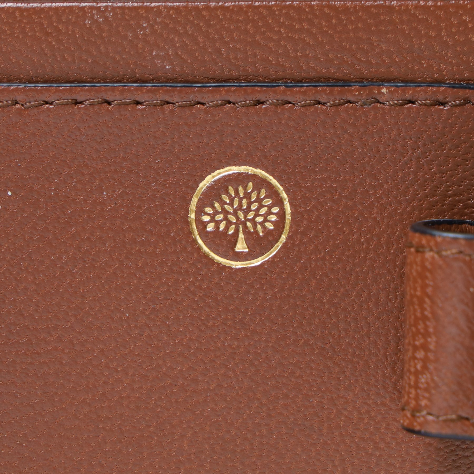 Mulberry - Postman’s Pocket Book, black small classic grain leather, with gold-tone Postman’s Lock fastening, six-ring binder and tan fitted interior with pen holder, with original Mulberry product tag